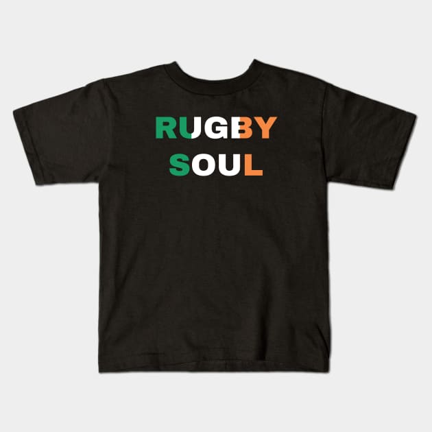 Ireland rugby design Kids T-Shirt by Cherubic